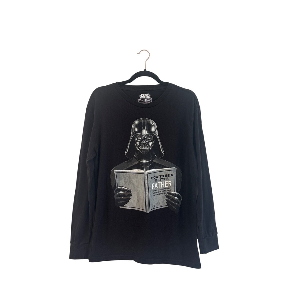 Star Wars Darth Vader How to be a Better Father Long Sleeve Shirt Black Medium